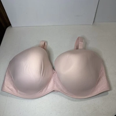 Cacique Pink Lace  Boost Multiway Strapless Underwire Bra Size 46DDD - Image 1 of 4