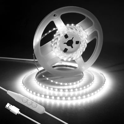 Striscia LED USB Da 5 V 3 M, Retroilluminazione TV Bianca, Ultra Luminosa, Dimme - Immagine 1 di 4