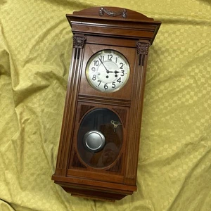 Junghans Westminster Regulator 4/4 Schlag Jugendstil Wanduhr Antik Nussbaum Uhr - Bild 1 von 17