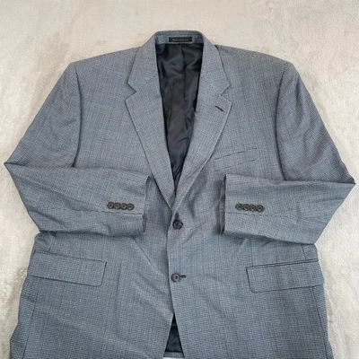 Lauren Ralph Lauren Blazer Silk Wool Sport Coat Grey Houndstooth 50S (Tag 48S) - Image 1 of 4