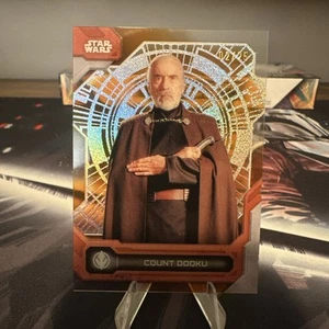 2024 Topps Star Wars High Tek Count Dooku THRONE ROOM ORANGE MAGMA /25 - Picture 1 of 3