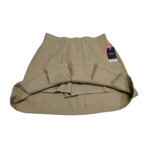 IZOD Girls Skort Sz 18.5 PLUS School Uniform Pleated Skirt Khaki Approved Wear - Picture 1 of 8