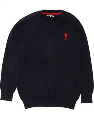 U.S. POLO ASSN. Mens Crew Neck Jumper Sweater Large Navy Blue Cotton DO63 - Image 1 of 3