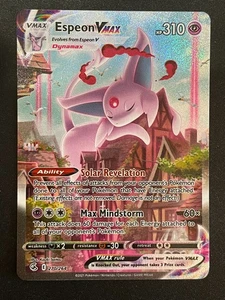 Espeon VMAX 270/264 Alt Art Secret Pokémon Raro Attacco Fusione - quasi nuovo - Foto 1 di 3