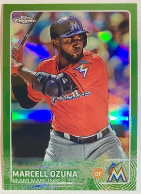 2015 Topps Chrome #182 MARCELL OZUNA Green Refractor /99 Marlins SP - Image 1 of 2