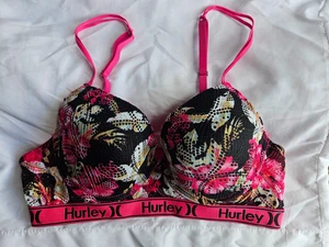 Hurley Push Up Wireless Bra 36B Soft Floral Sty - Picture 1 of 5