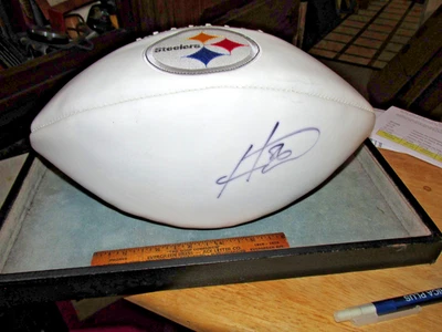 Hines Ward Autographed/Inscribed Steelers Logo Football 2006 JIM LANE ESTATE - Image 1 of 4