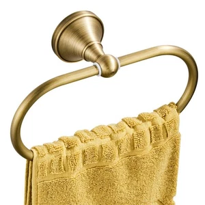 Oval Towel Ring Antique Brass Hanger Hand Towel Holder for Bathroom Kitchen A... - Picture 1 of 9
