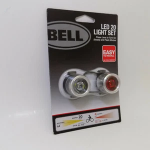 NEW Bell LED 20 Lumen Clip on Front & Rear Bicycle Lights Batteries Included - Picture 1 of 4