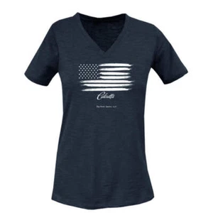 New Authentic Calcutta Distressed Flag T Shirt/Nine Iron Blue - Picture 1 of 5