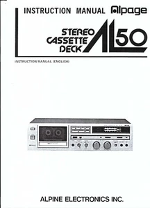 Alpine  Bedienungsanleitung user manual  für AL- 50  englisch Copy - Bild 1 von 1