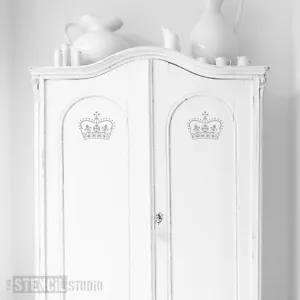 Crown STENCIL for walls furniture crafts Shabby Chic stencils. Add Paint! 10051 - Picture 1 of 18