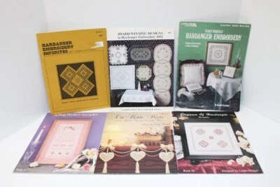 Lot 6 vintage Hardanger Embroidery pattern book by Linda Driskell Susan Meier - Image 1 of 4