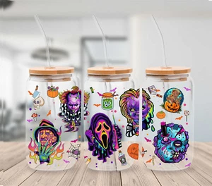 x2 Halloween - Taza Libby - Lata 16oz Vidrio Envoltura Vinilo Calcomanía Adhesiva sr167 - Imagen 1 de 1