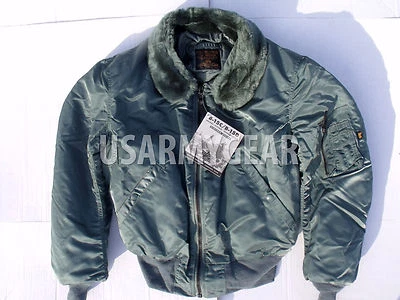 Vintage ALPHA Made in USA New Oldstock B-15 US Air Force Pilot Flight Jacket - Image 1 of 4