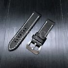 20/22/24/26 Mm Cow Leather Strap Vintage Black/White Watch Band Fits For Invicta