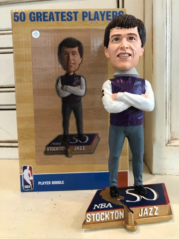 John Stockton 2014 NBA 50 Greatest Players Bobblehead Utah Jazz ~ #84/1000 Cover