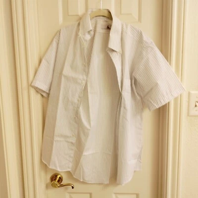 Men's Ketch Short Sleeve Striped Dress Shirt Size 15.5 - Image 1 of 4