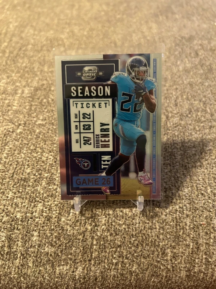 2020 panini Contenders Optic #56 Derrick Henry SEASON TICKET Titans - Image 1 of 2