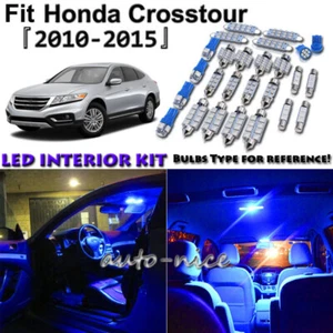 15x Blue LED Interior Lights Package Kit For 2010 - 2014 2015 Honda Crosstour - Picture 1 of 10