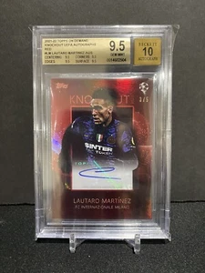 2021 Topps Knockout UEFA Lautaro Martinez Autograps Red /5 BGS 9.5 Auto 10 - Picture 1 of 2