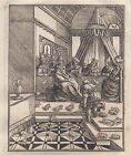 Mos&#232; Aronne prodigio  rane Christoffel van Sichem (1581-1658) xilografia 1646