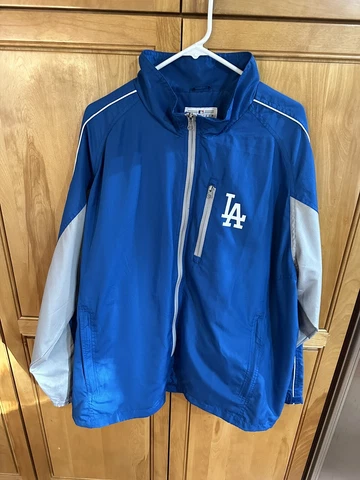 Carl Banks GIII Los Angeles Dodgers XXL 2X 58” Blue Gray Windbreaker Zip Jacket Cover