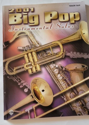 2001 Big Pop Instrumental Solos Tenor Saxophone Sheet Music Book Star Wars Theme - Image 1 of 4