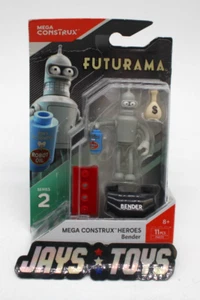 Mega Construx Heroes Bender Futurama Series 2 11 Pieces 2017 Mattel New on Card - Picture 1 of 4
