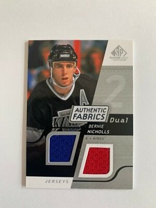 2008-09 SP Game Used Dual Authentic Fabrics #AFBN Bernie Nicholls - Los Angeles