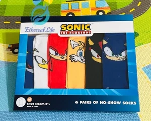 Sonic the Hedgehog Boys No-Show Socks - Picture 1 of 2