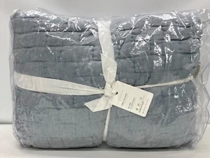 NEW Pottery Barn Bliss Handcrafted Linen Cotton KING/CAL KING Quilt~Chambray - Picture 1 of 1