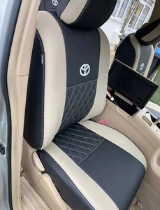 Leather Car Seats Covers For ESTIMA 8 Seater With Matts Complete Set - Picture 1 of 10