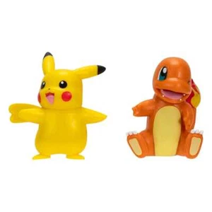 Pokemon - Battle Mini Figure Set 2-Pack Charmander, female Pikachu Jazwares - Foto 1 di 2
