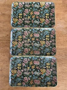 Vintage hochwertiges japanisches Tablett Blumen Schmuck Halter 3er Set - Bild 1 von 7