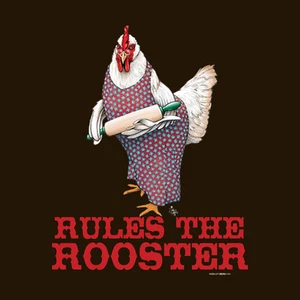 Henne T-Shirt S M L 2XL Rules the Rooster Damen KOSTENLOSER VERSAND USA dunkle Schokolade - Bild 1 von 2