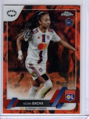 2023 TOPPS CHROME UEFA WOMEN'S RC INFERNO REFRACTOR PARALLEL SELMA BACHA /75 - Image 1 of 2