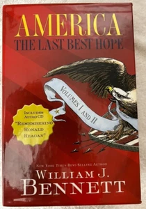William J. Bennett, Boxed Set: America: The Last Best Hope,Volumes I & II-No DVD - Foto 1 di 24