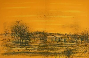 1966 Lithograph by Jean Carzou "La Petite Chapelle" (Provence, France) - Picture 1 of 5