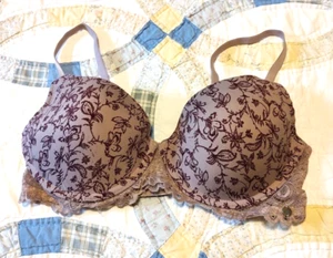 Lucky Brand Soft Underwire Lined Lace Bra. 36C Demi bra adj straps Champaigne - Picture 1 of 8