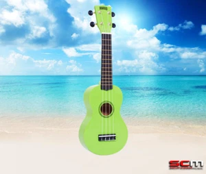 MAHALO Rainbow Series Soprano Ukulele MR1G GREEN Finish Aquila Strings W/ GigBag - Picture 1 of 3