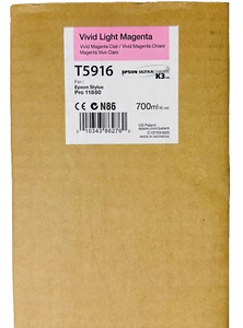 New Genuine Epson T5916 Light Magenta Ink Tank Epson Stylus Pro 11880 700ml - Afbeelding 1 van 2