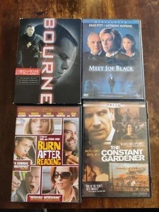 6X Movies! 3X The Bourne Trilogy DVD Box; Burn After... Meet Joe Black Gardener - Picture 1 of 6