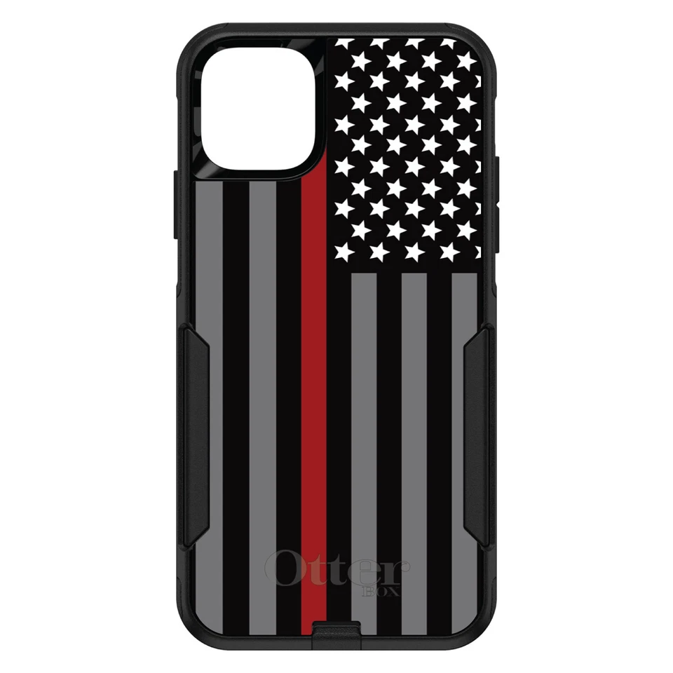 OtterBox Commuter for Apple iPhone (Pick Model) Thin Red Line Flag Fire Rescue - Image 1 of 1