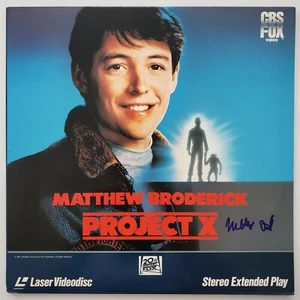Matthew Broderick Signed Project X Laserdisc Ferris Bueller Actor LEGEND RAD - Picture 1 of 1