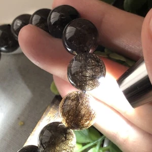 12,7 mm natürliches hochwertiges Kristall Stränge Armband - Bild 1 von 7