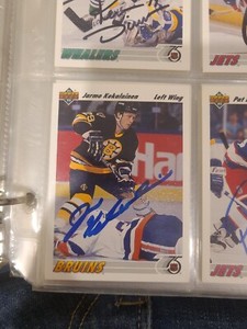 1991-92 Upper Deck Jarmo Kekalainen Bruins Auto Autographed Signed Card