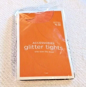 Target Accessories Glitter Tights Orange Girls Size 8-12 - Picture 1 of 2