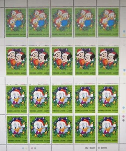 SIERRA LEONE 1997 KLB 2926-33 Disney Cartoons Weihnachten Christmas Daisy Micky - Bild 1 von 3