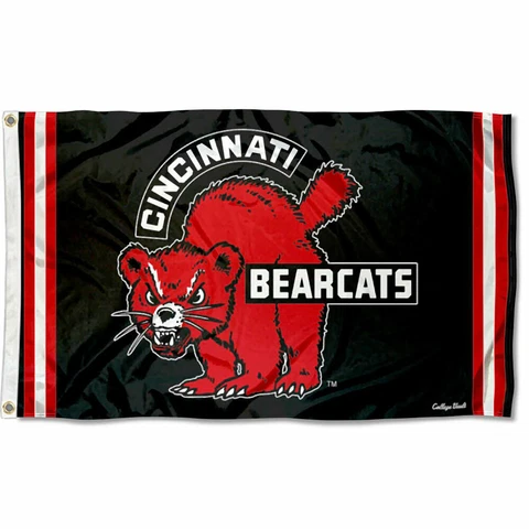Cincinnati Bearcats Vintage Retro Throwback Large Outdoor Flag Cover